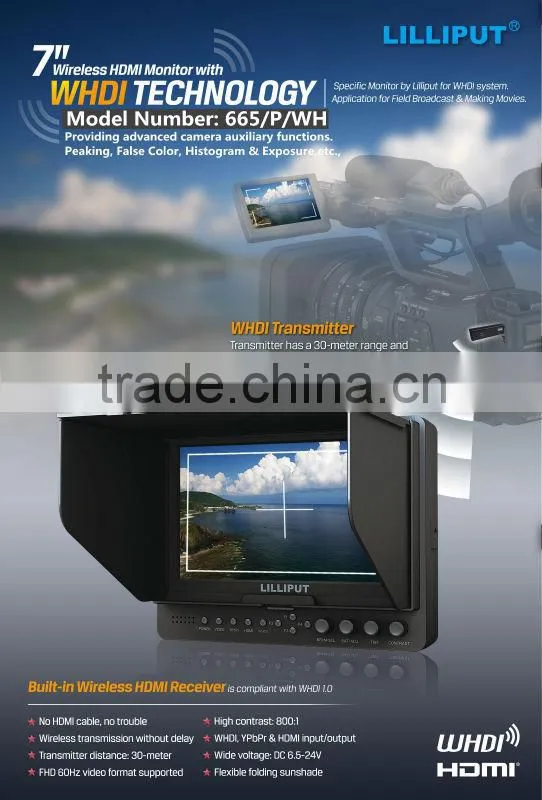 Lilliput 665/P/WH WHDI 1080p HDMI Wireless 7" Director Monitor