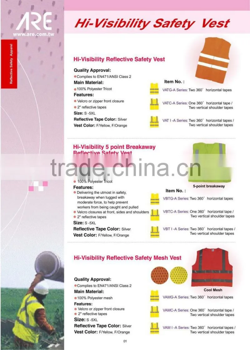 Hi-Visibility LED safety V type mesh reflective vest
