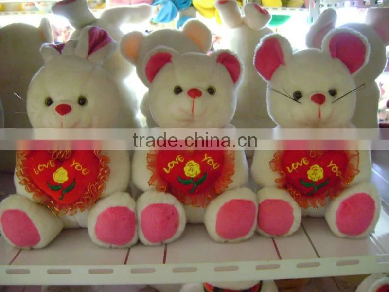lovely&beautiful soft stuffed plush valentine cow with baby for valentine festival
