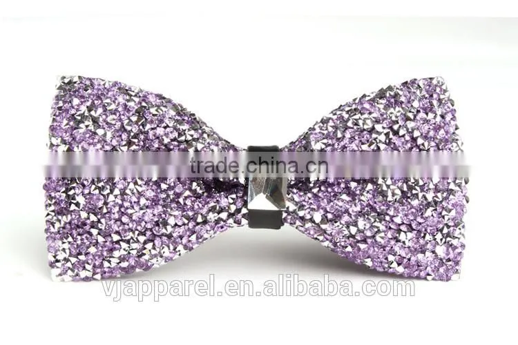 Men's Crystal Shining Wedding Party Pre Tied Bow Tie Bowtie