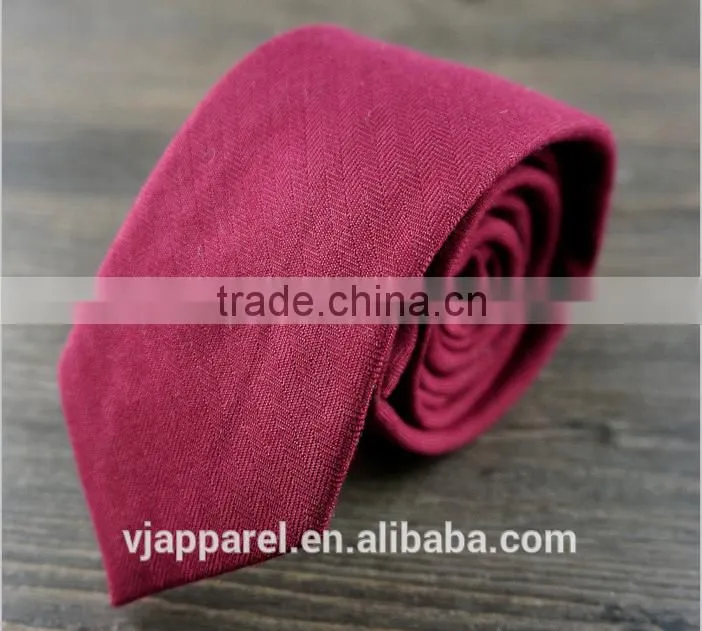 Wool Blend Downtown Solid Burgundy Tie