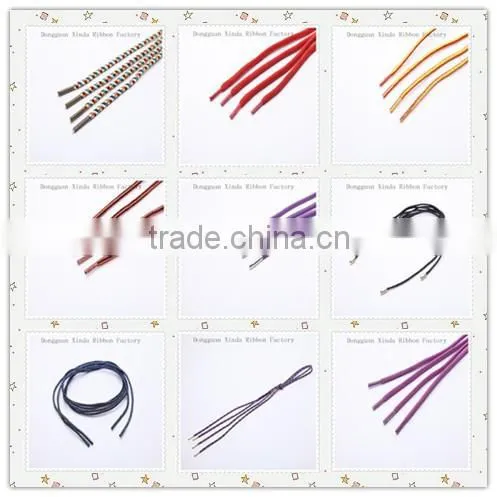 New Product Black Waxed Shoelaces, Metal Tips Waxed Shoelaces