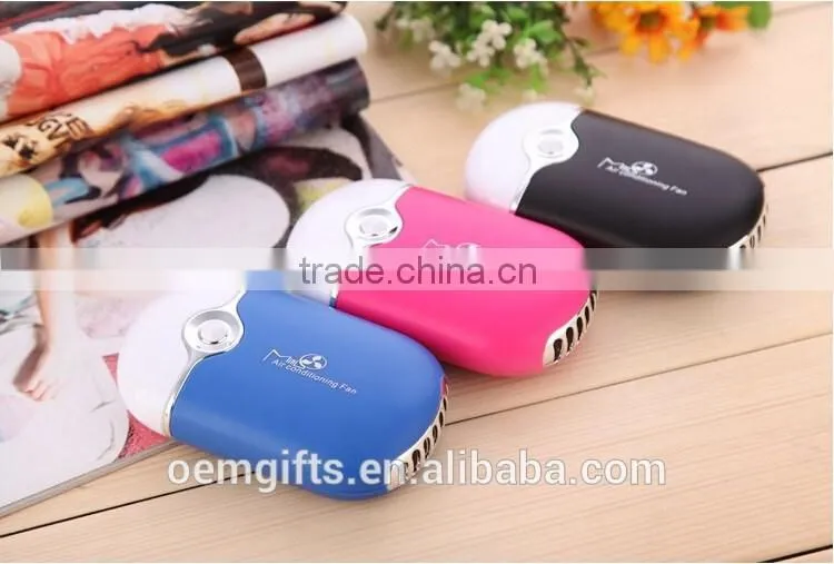 Mini Portable Handheld Rechargeable Bladeless Fan Air Conditioner Fan For Sports Cooling