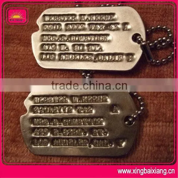 Cheap custom wholesale dog tags with necklace