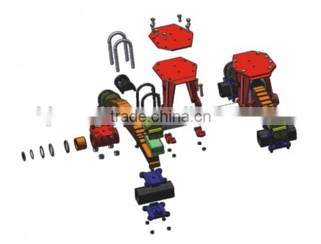 BPW type cantilever spoke axle bogie suspension for trailer and semi trailer