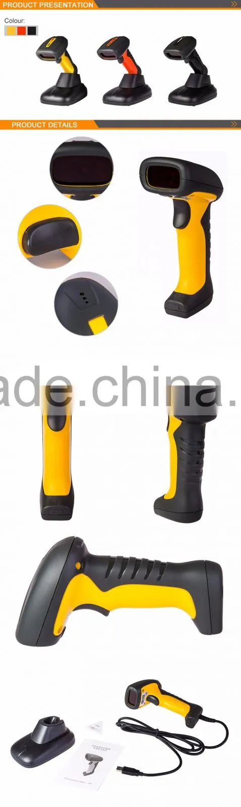 Hot sale:NT-1208 Waterproof 32 bit 1D Waterproof Wired handheld barcode scanner for supermarket
