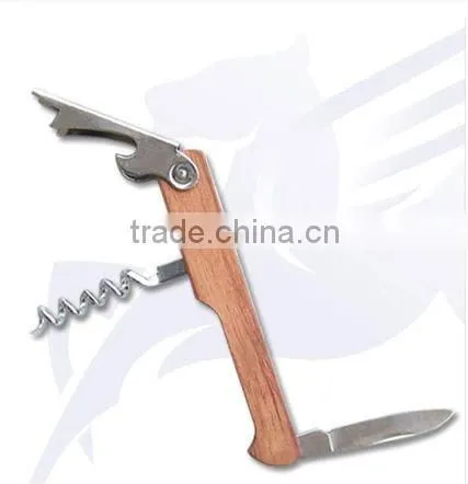 wine opener with wood handle
