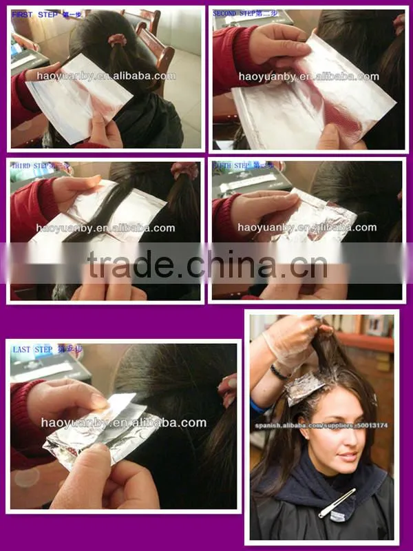 pre folded hair color foil sheet professional hair salon products
