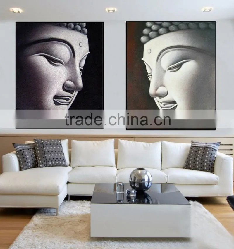 Shu1827 handmade african elephant design group oil painting