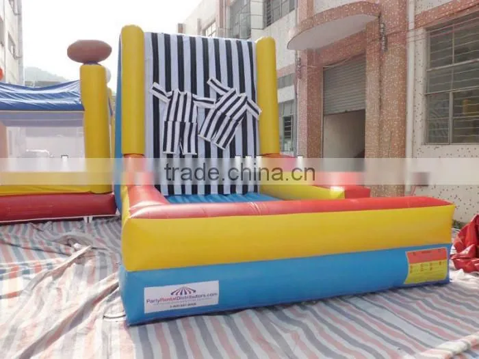 Magic tape cheap inflatable stick wall for sale, adult inflatable jump wall