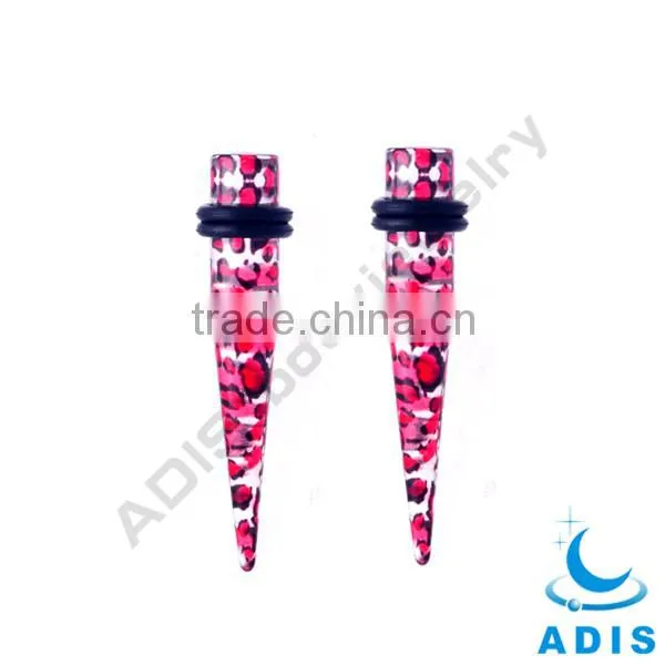 UV acrylic ear taper plugs jewelry with pretty color