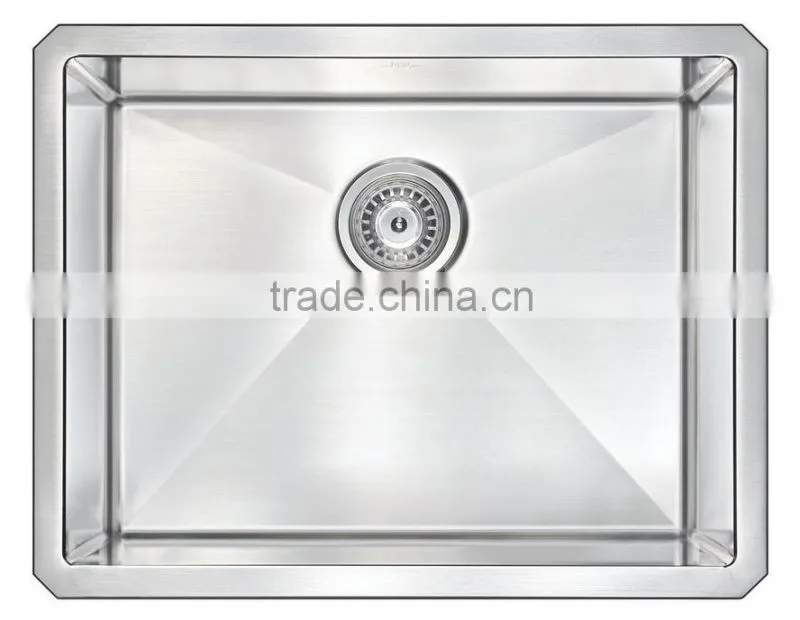 R2318S high quality undermount single bowl handmade stainless steel kitchen wash sink