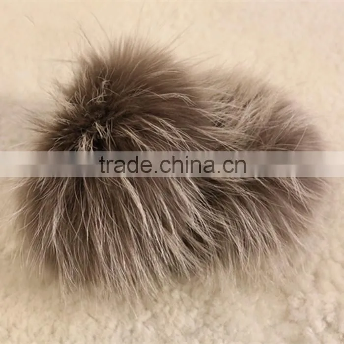 Fluffy Design Dyed Color Raccoon Fur Wrist Warmers Imitated Silver Fox Fur Sleeves Cuff Could Custom