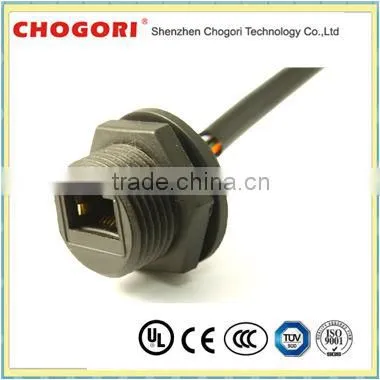 rj45 panel mount waterproof connector