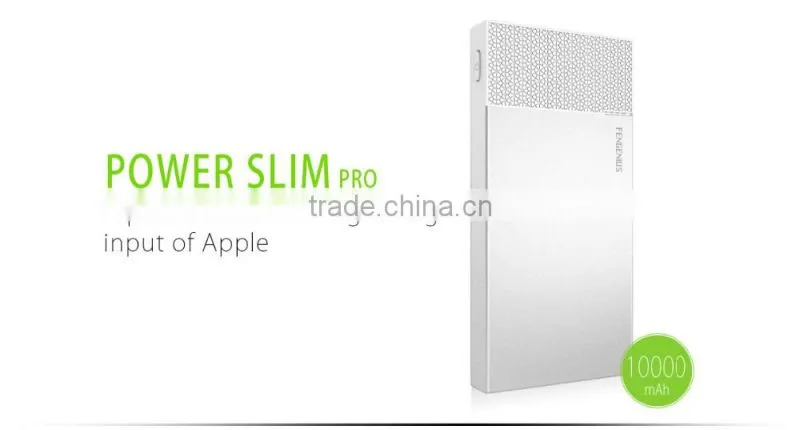Dual USB Portable 10000mAh battery charger back up powerbank, Quick Charge fast charging