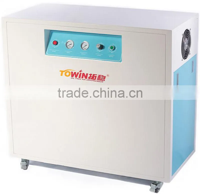 cabinet type movable super mute oilfree air compressor for dental use(TW5504S)