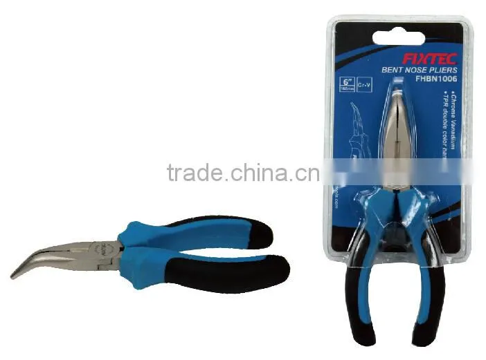 6 Inch TPR Handle Curved Bent Nose Plier