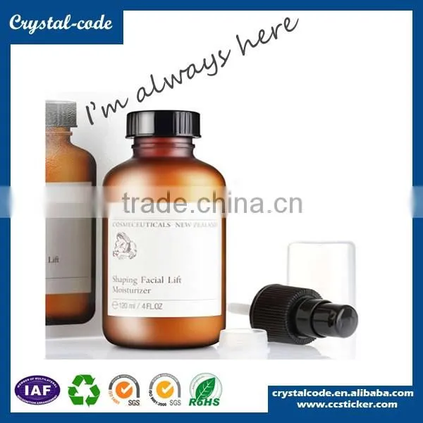 Luxury pet adhesive roll removable double-side printing cosmetic label