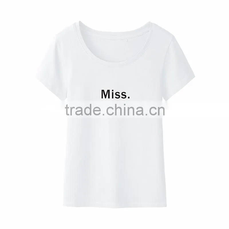 fashion short sleeve o-neck collar full-size fancy printing bamboo fiber women T-shirt