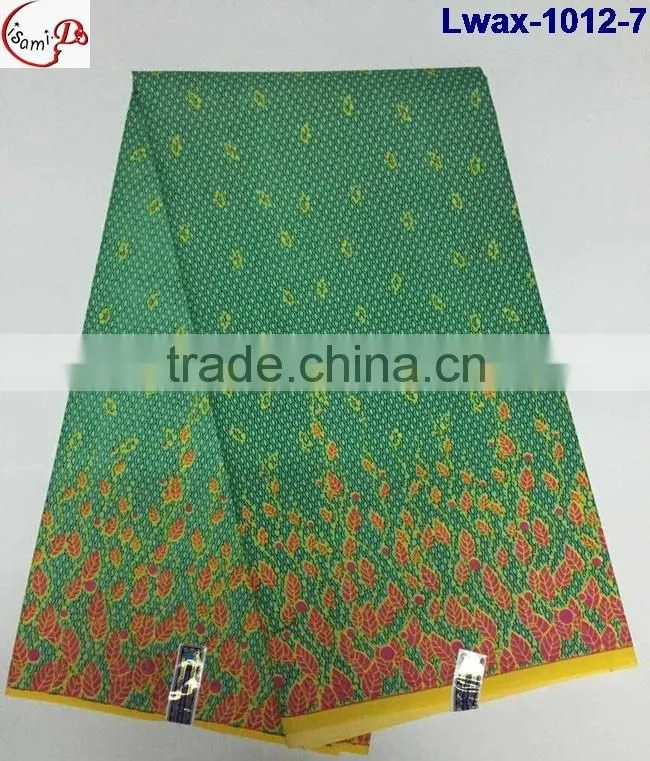 Lwax-1012-12 aqua African Jacquard style cheap wholesale african wax print fabric
