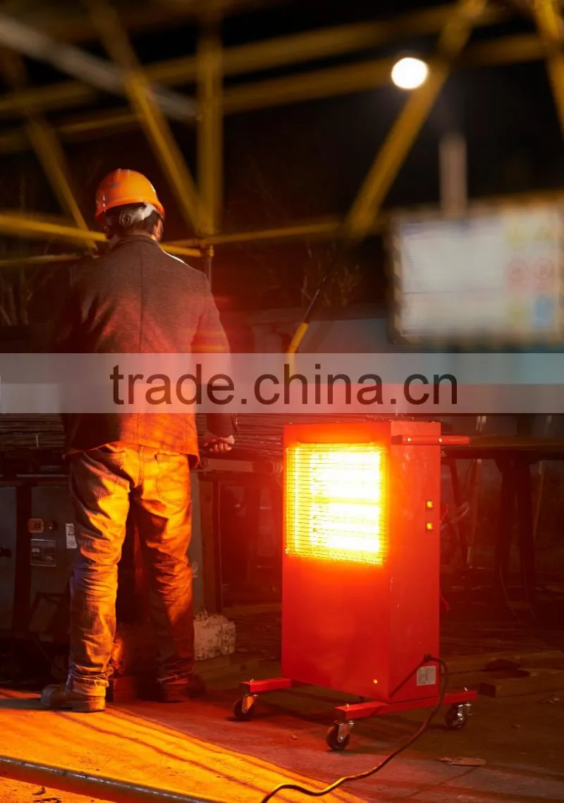 2X1500W movable industrail infrared patio Heater with 2pcs infrared lamp