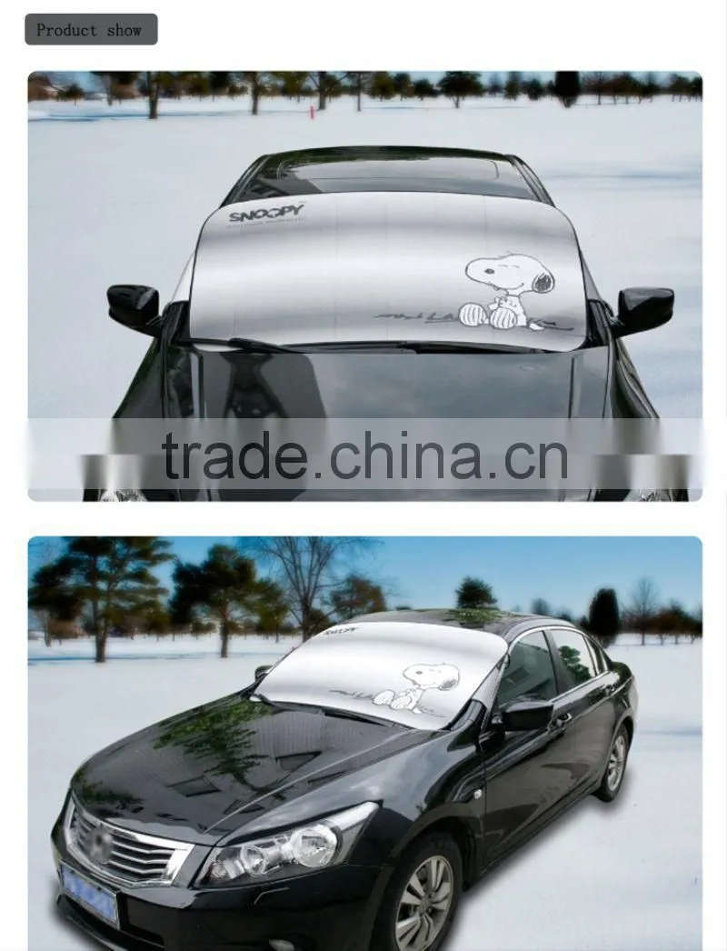 New design car snow shield with silk screen printing