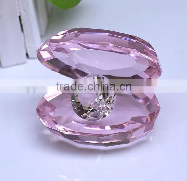 Charming Clear Crystal Shell with Diamond For Lover Gift