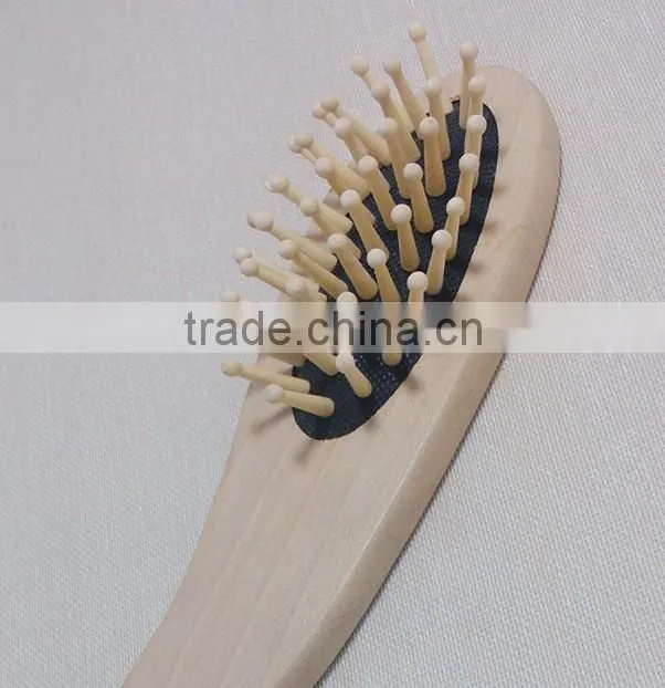 2 x Wooden Massage pocket wooden hair comb Brush professional hair brushes sets