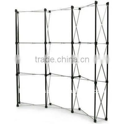 easy assembled folding spring pop up banner stand, trade show pop up backdrop wall