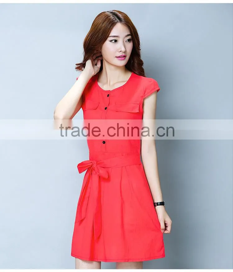 Cotton and linen dress