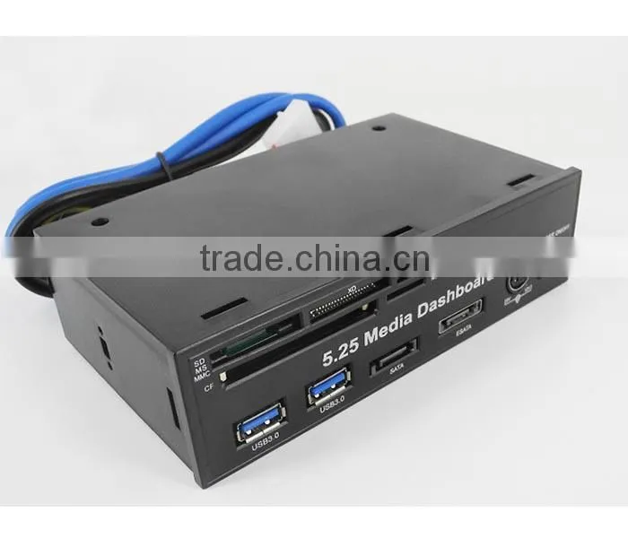 5.25 Inch USB 3.0 PC Front Panel Media Dashboard Card Reader HUB SATA PCIE PCE-E