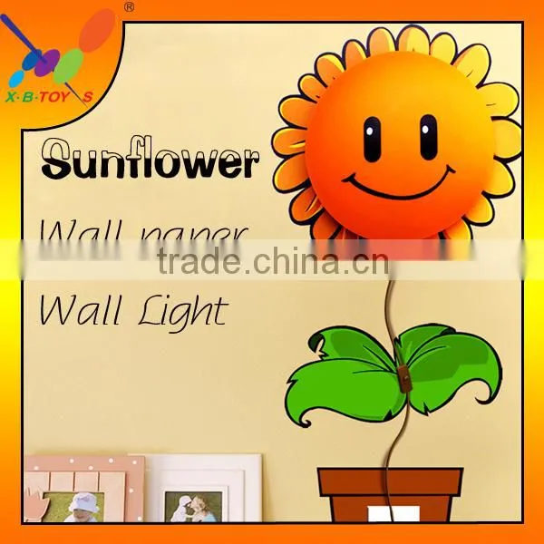 2014 hottest and new Design 3D Sunflower Wall Sticker Wall Light