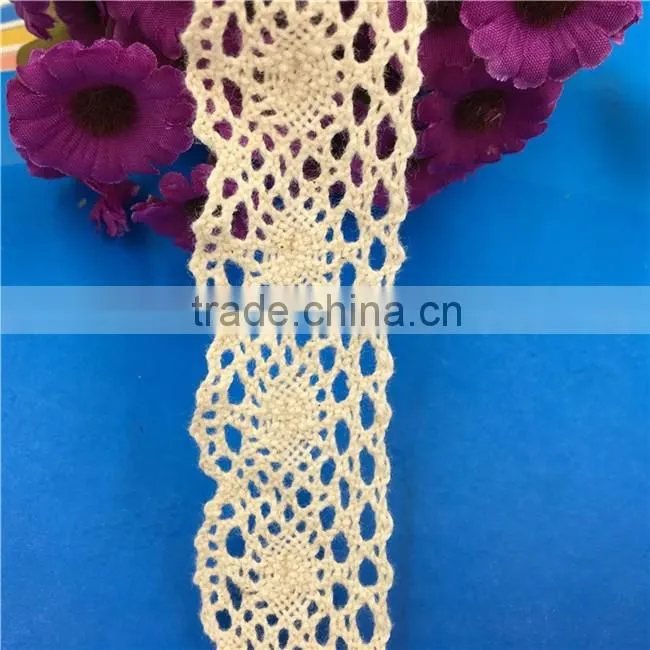 H0067F Elegant Lace Ribbon, 100% Cotton Lace ,Crocheted Lace