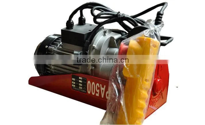 2014 promotion wire rope small electric winch electric hoist crane