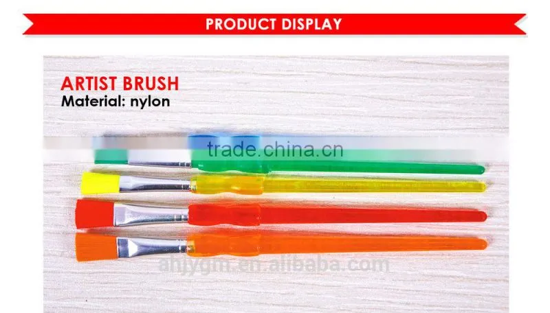 5PCS Nylon Plastic Handle Artist Brush/artist paint brush