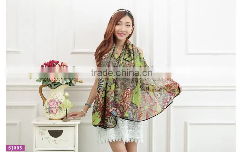 2015 fashion cheap scarf/bulk wholesale fashion scarves/chiffon scarves