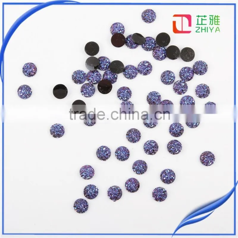 Wholesale 12mm natural druzy cabochon for Jewelry accessories