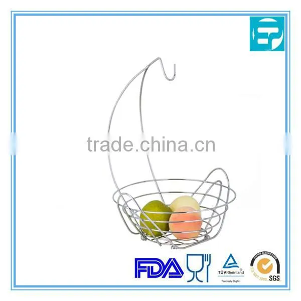 stainless steel Wire Fruit Tree Bowl with Banana Hanger