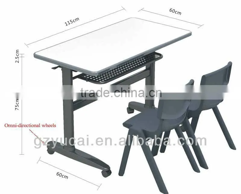 Moveable double school desk/boardroom table
