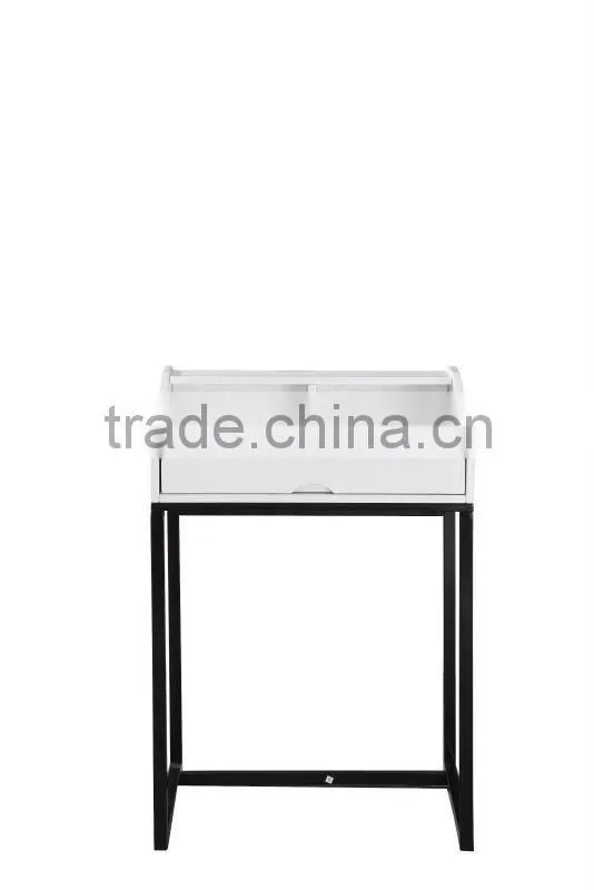 wood top chrome leg desk