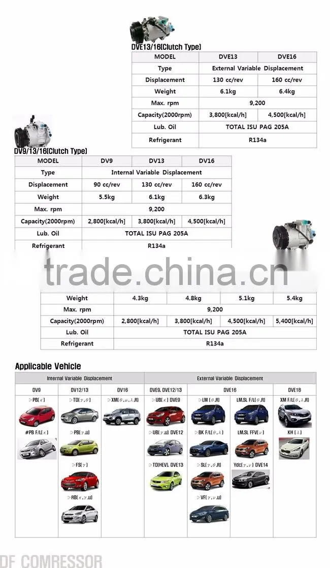 KOREAN CAR GENUINE COMPRESSOR FOR AIR CONDITION