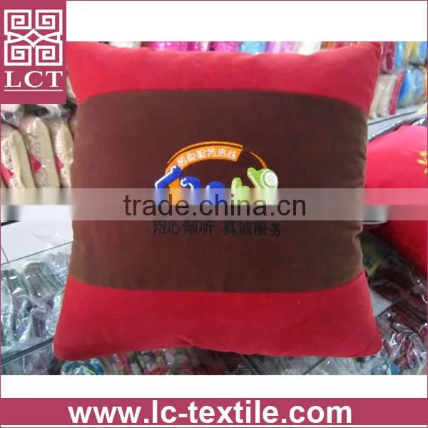 supply the highest cost-effective 100% soft and comfortable cheap pillow with custom logo embroidery for promotion(LCTP0075)