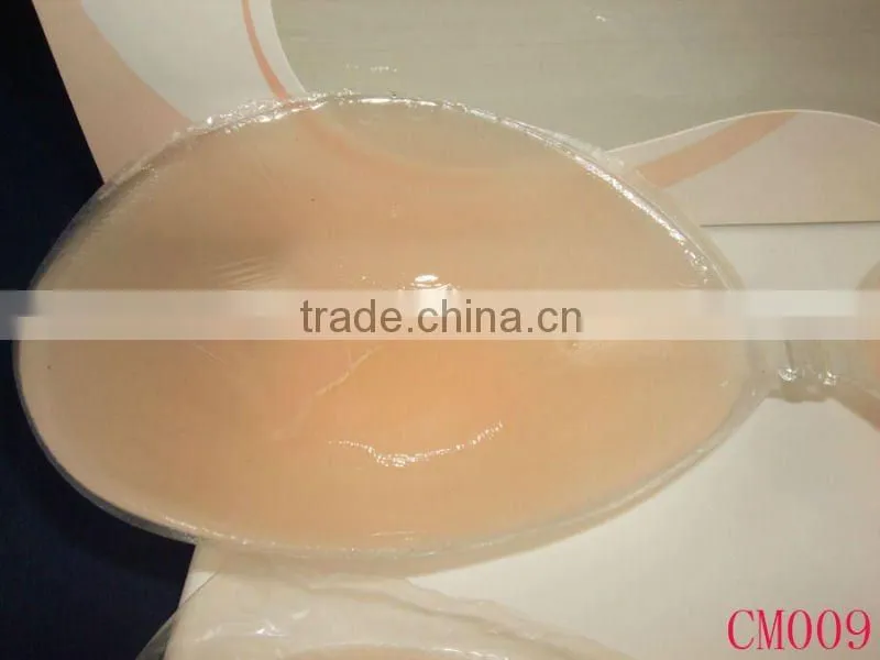 Thin silicone bra with glue