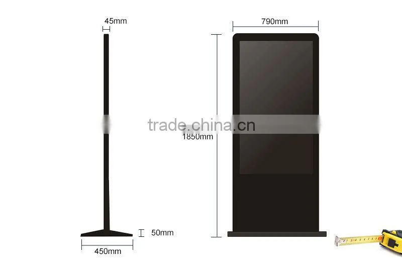 Control remoto indoor floor standing lg screen 55 inch interactive multi touch table/electronic advertising board