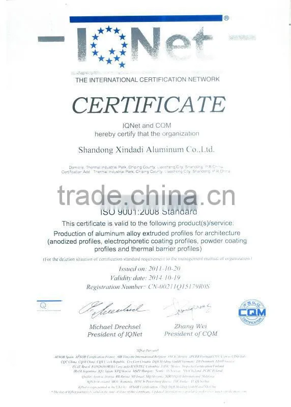 6000 series type of aluminum industry profiles