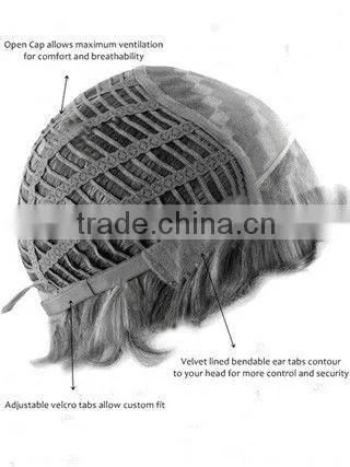 light density European hair monofilament wig for white women