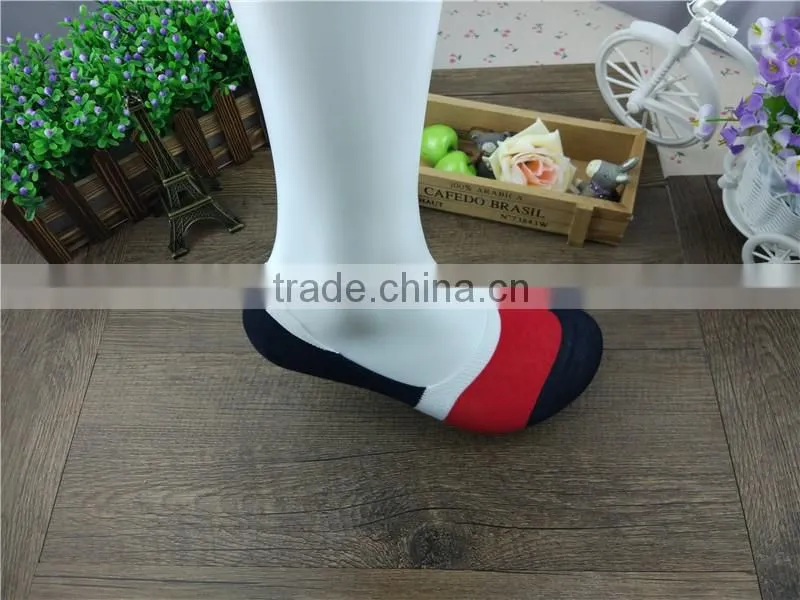 Socks Wholesale Wide red stripe No show socks,invisible socks China supplier