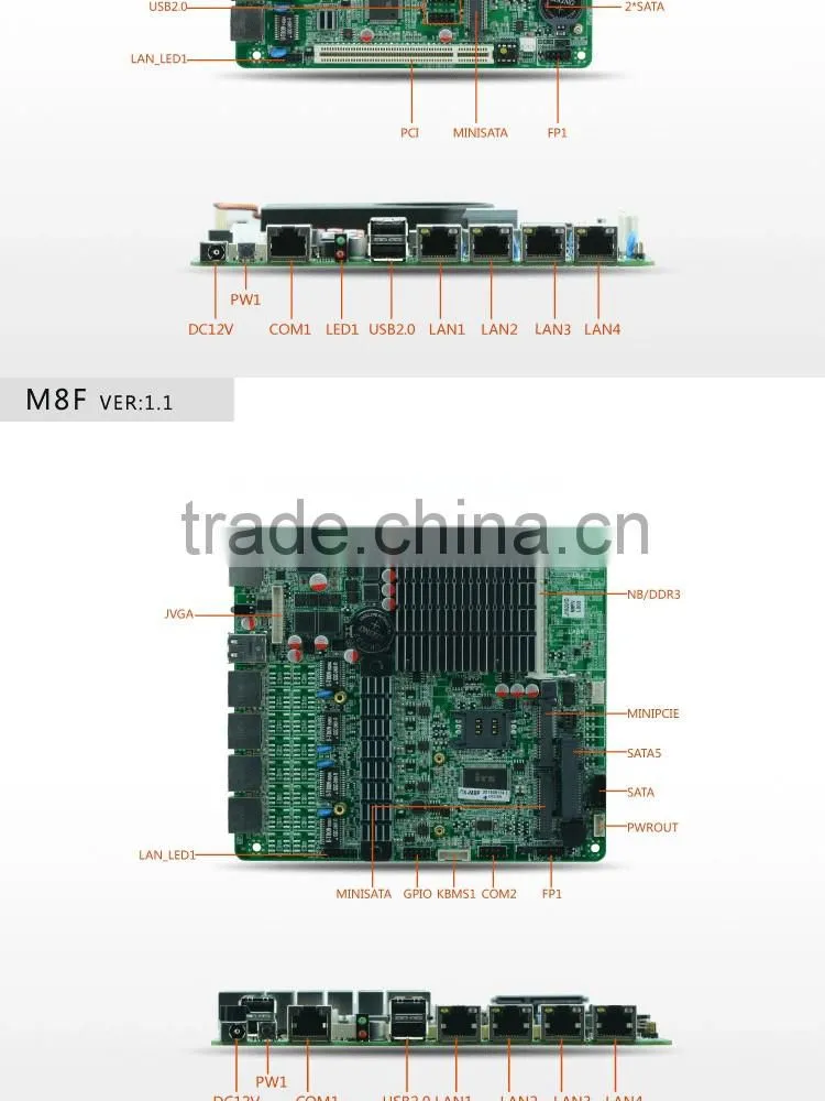 ZM3023-M5V_B -1U Atom D525 4*Lan network server ,1U Rackmount router Server Firewall Appliance