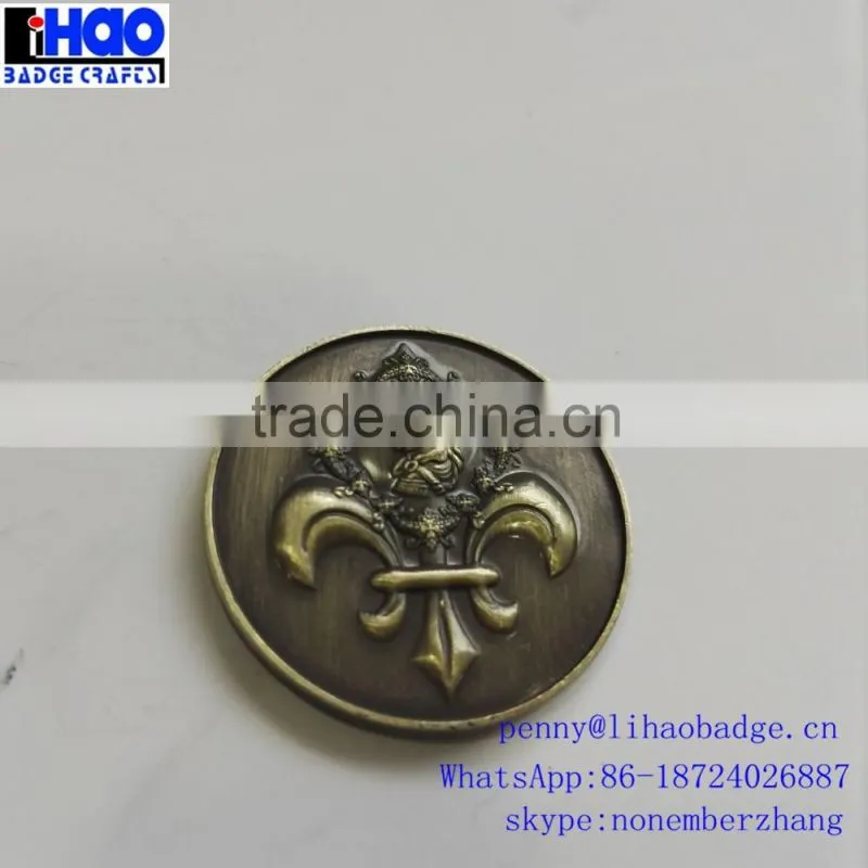 High quality custom metal game token coin,Embossing Metal Logo Coin