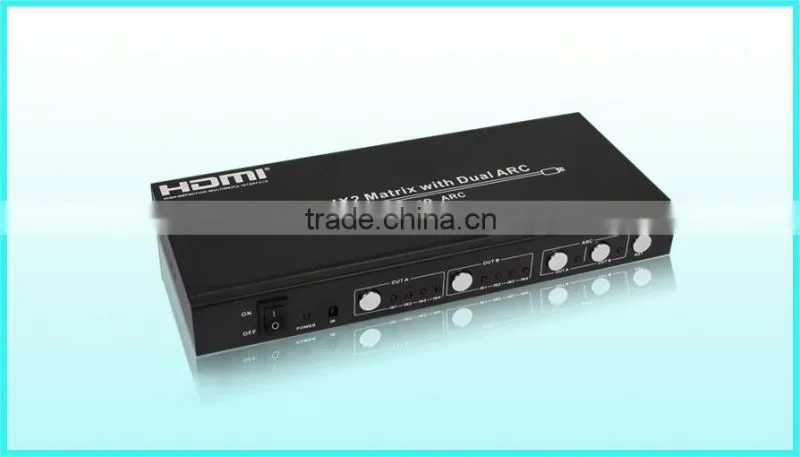 Best price 4 by 2 HDMI Matrix with Dual ARC